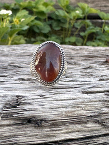 Fire agate ring